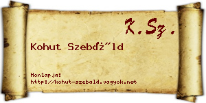 Kohut Szebáld névjegykártya